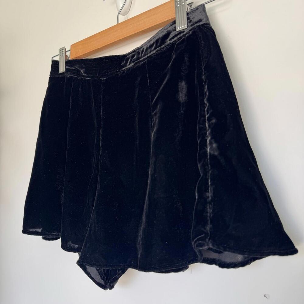 Free People Dance the Night Away Crushed Velvet Wrap Skort - Picture 11 of 11